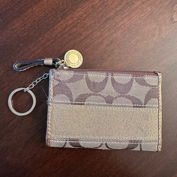 Coach Accessories Coach Mini Keychain Wallet With Gold Trim Poshmark